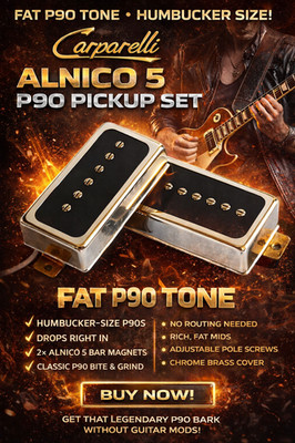 Humbucker-Sized P90 Pickup Set   Alnico 5 Power   Fat P90 Tone
