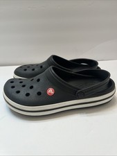 Crocs Clog Unisex Adult Crocband Black White Mens 7 Women  s 9