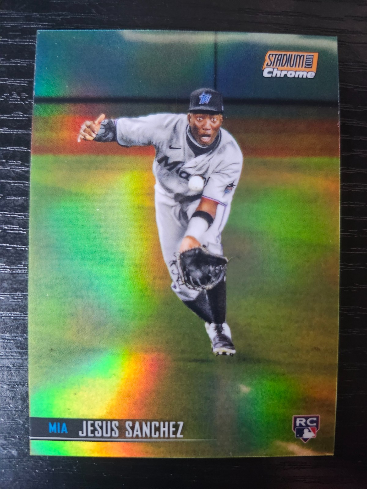 2021 Stadium Club Jesus Sanchez RC Orange Chrome Refractor /99 #77 Marlins