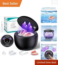 Ultrasonic Retainer Cleaner with UV Lamps - 45kHz, Portable & Quiet Operation