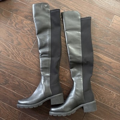 Stuart Weitzman Women's Alina City Knee High Boot Black 6M New