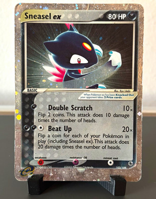 EX Ruby & Sapphire - 103/109 Sneasel ex Ultra Rare Pokémon Karte Englisch Holo