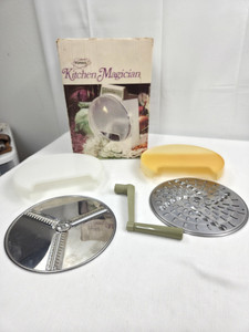POPEIL'S Kitchen Magician Parts Disk Sides A,B,C &D Handle Guards Vintage 1970