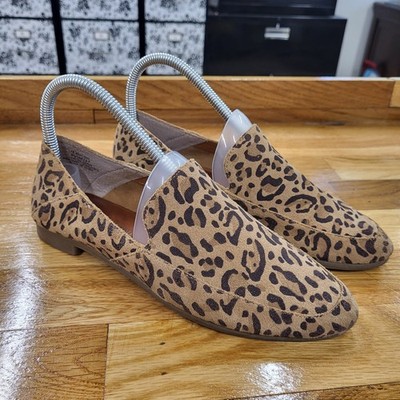 Lucky Brand Brogan2 Slip On Leopard Loafers Size 6.5 Basic Capsule Animal Print 
