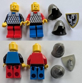 LEGO 6057 Black Knight Ship + 6018 Dragon Ship Minifigures