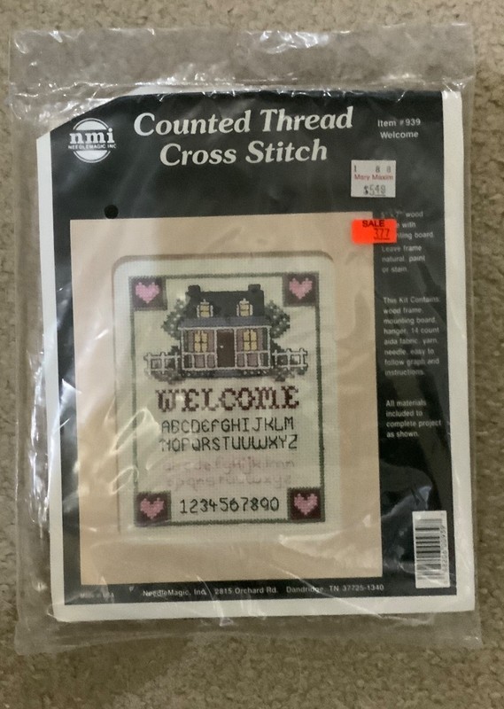 Welcome cabin sampler counted cross stitch kit