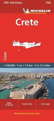 Crete - Michelin National Map 759 by Michelin (Sheet map, folded)