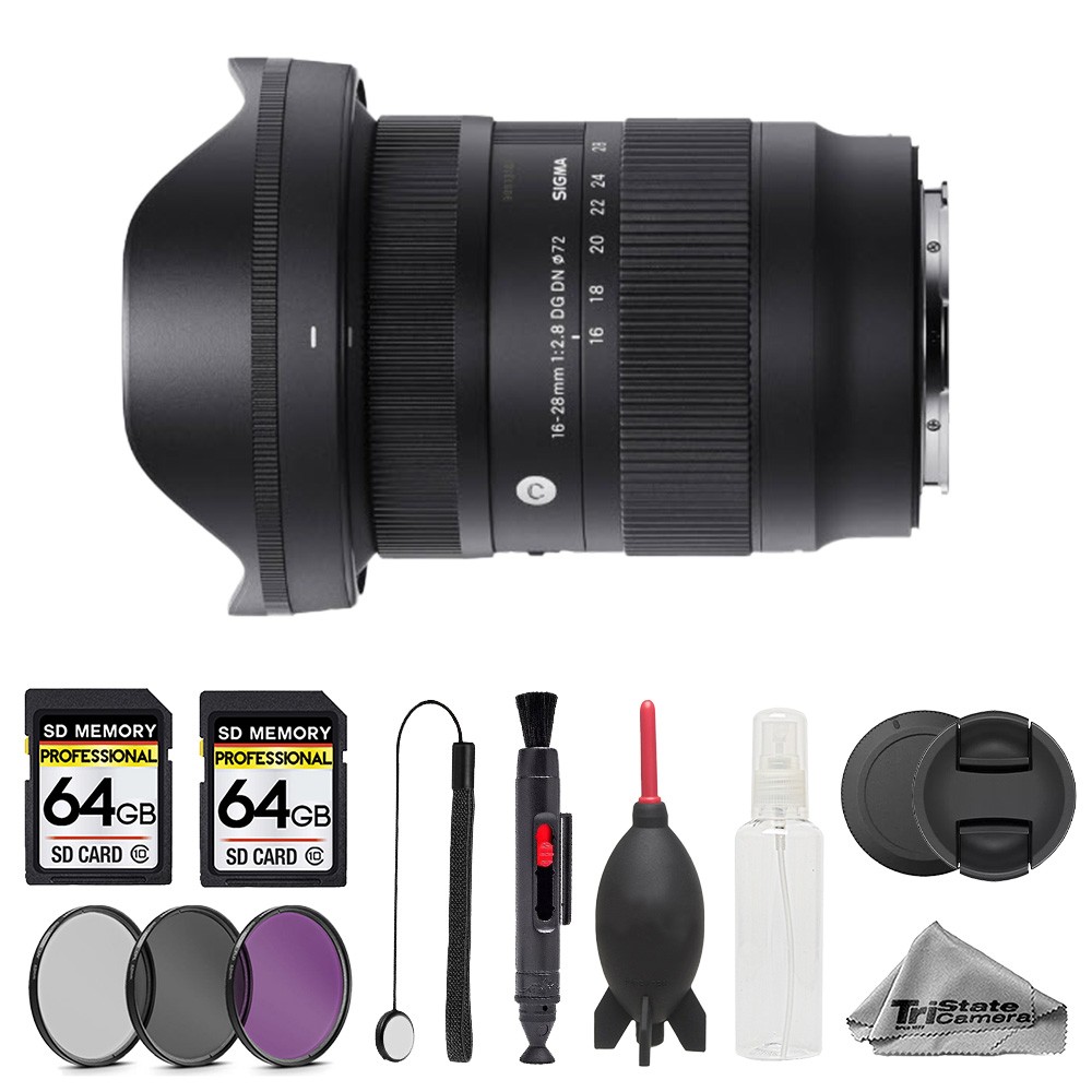 Sigma 16-28mm f/2.8 DG DN Contemporary Lens (Sony E) - 10pc 128GB