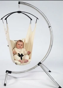 Chaise bébé Swing Hamac en aluminium et chaise en coton biologique