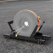 Semi Truck Spare Tire Rack Adjustable Steel Mount With Lock And Ratchet Strap