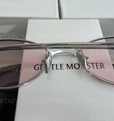 GentleMonster Sunglasses BOLD - Eden 02(BR) Titanium Silver Frame