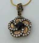 Vintage Sterling Silver Crystal Rhinestone Pendant Necklace 925
