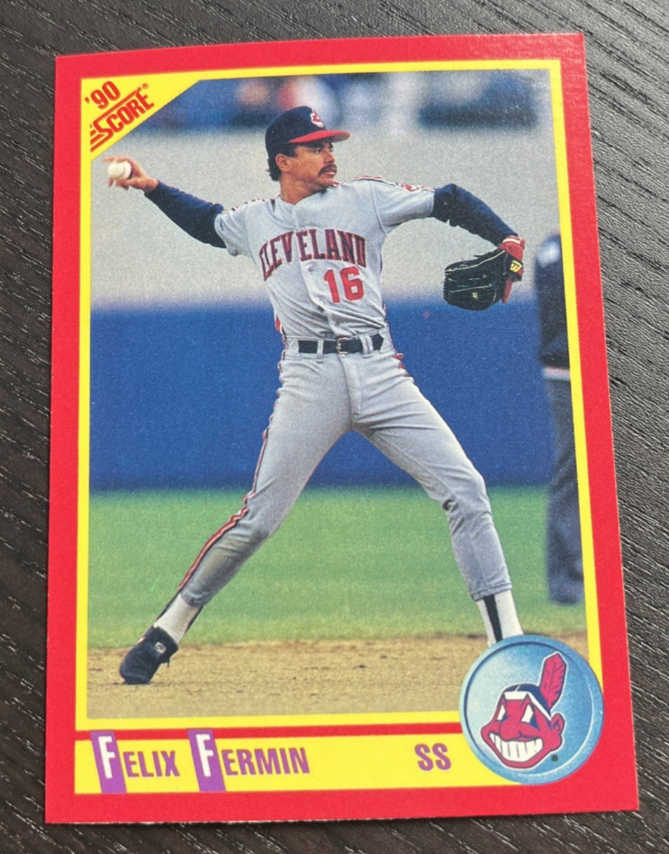 1990 Score - Felix Fermin- Cleveland Indians - #256