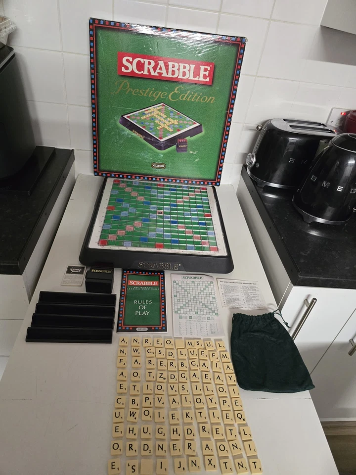 Spear's Games Scrabble Prestige Edition - Turntable & Electronic Timer COMPLETE  - Image 2 of 4