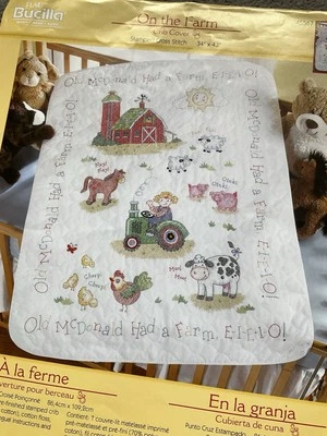 Cross Stitch Pattern. On The Farm. Old McDonald. PATTERN ONLY. Good Condition - Image 1 of 3