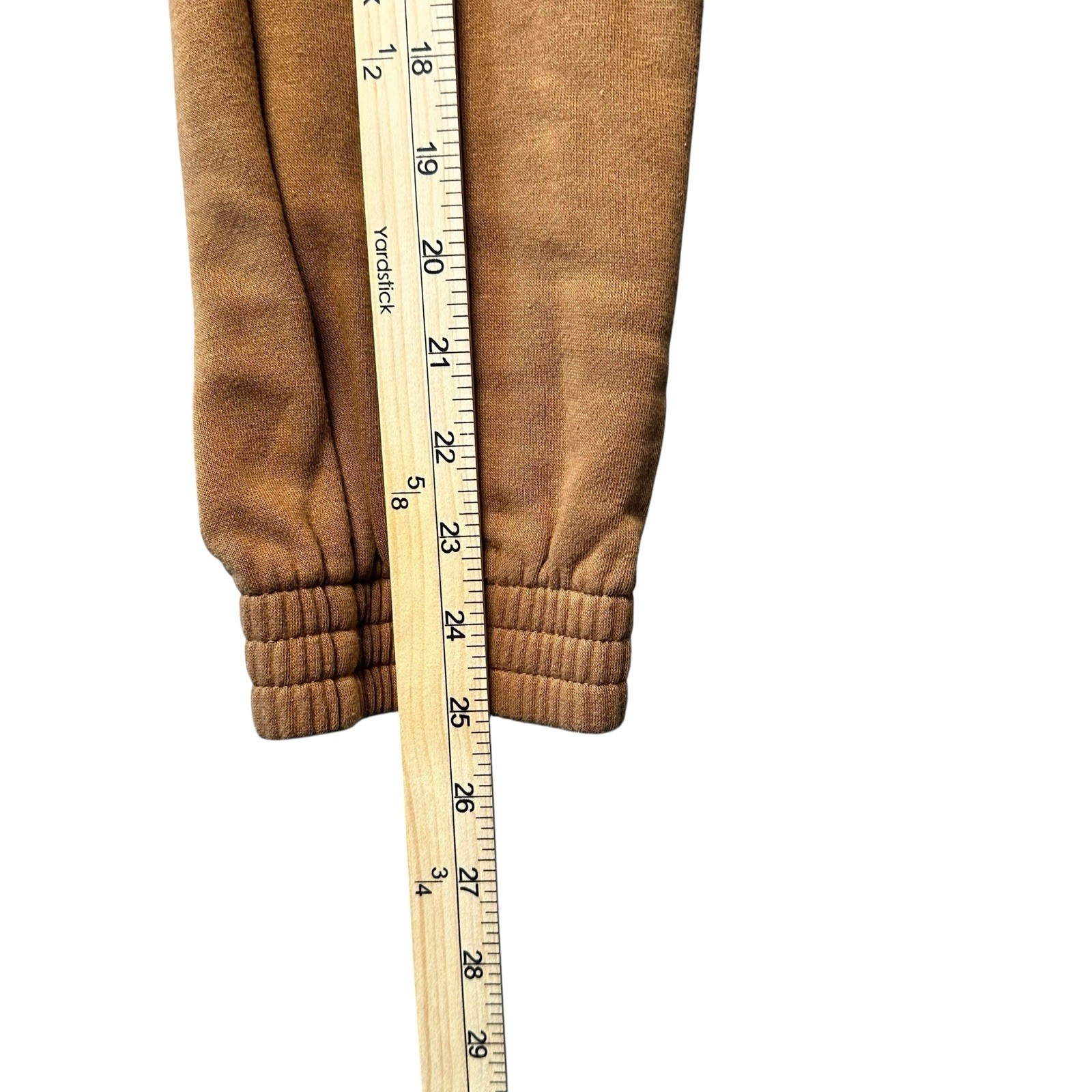 DSG Youth L Jogger Sweatpants Brown Elastic Cuffs Side Snap Athletic EUC image 10