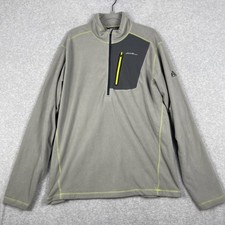 Eddie Bauer First Ascent 1/4 Zip Fleece Pullover Mens XL Tall Gray Gorpcore