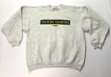 Vintage Aston Martin Crewneck Sweatshirt Gray Sz XL Hanes Heavyweight Car Auto