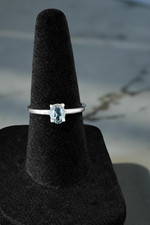 Size 6 London Blue Topaz Sterling Silver Ring
