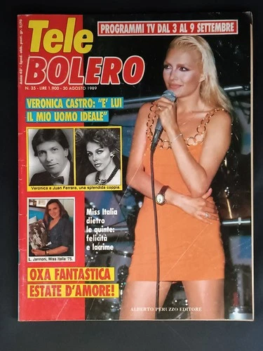 1989 Tele Bolero Magazine No.35 Anna Oxa Veronica Castro