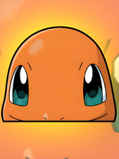 Anime Pok mon Charmander 5" High Quality Vinyl Peeker Sticker