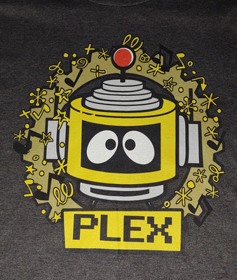 Plex Yellow Robot Y2K Yo Gabba Gabba Nickelodeon Nick Jr T-Shirt 3XL 3X Gray