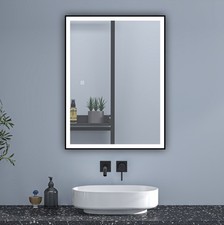 OCEAN Rettangolo Specchio bagno LED,dimmerabile,disappannamento,3 colori