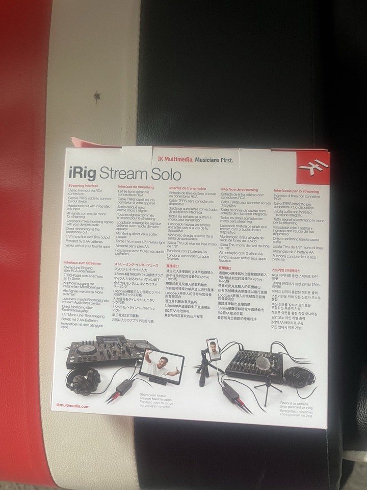 Usb Multimedia IK Multimedia iRig Stream Solo Portable Powered USB Audio Interface 24 ...