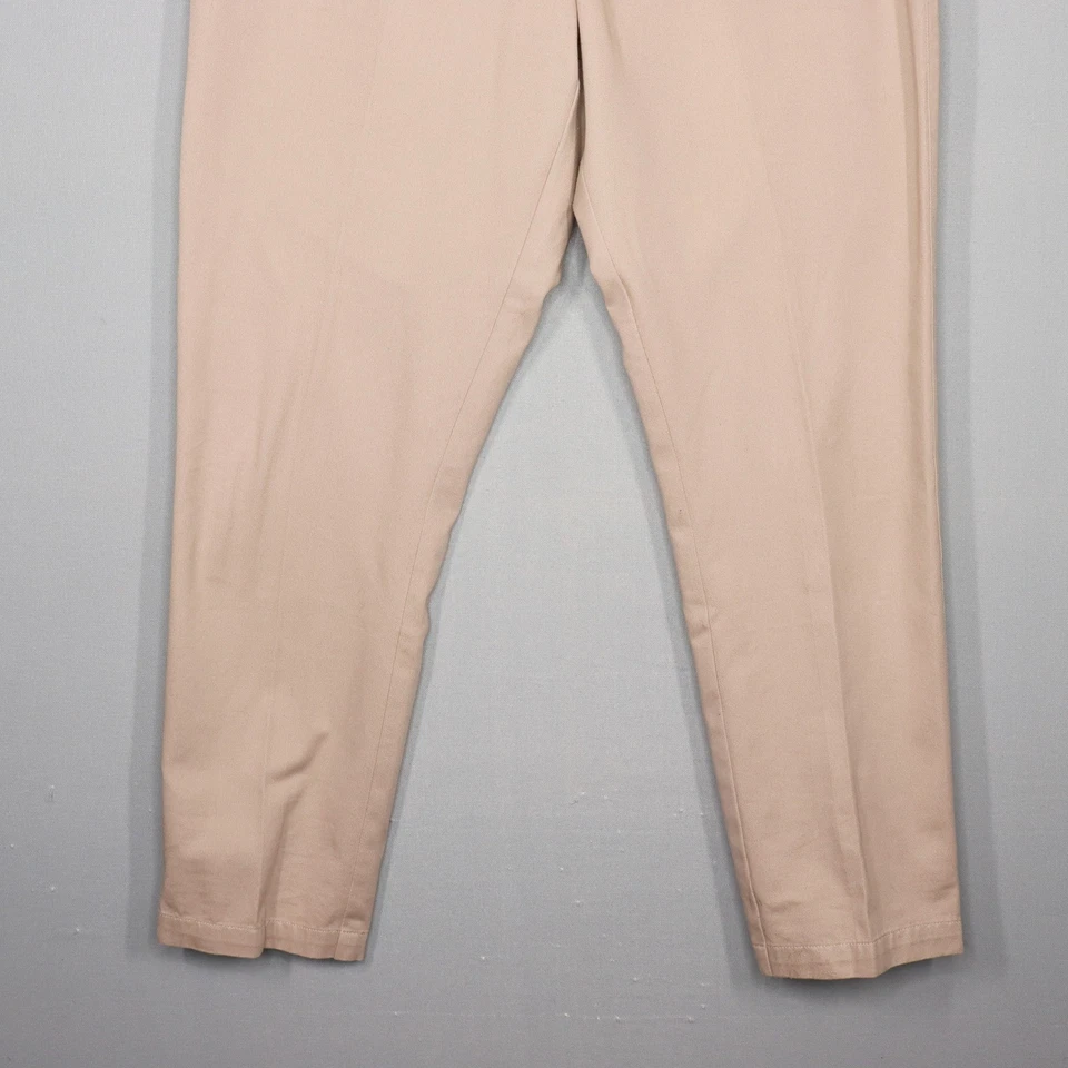 Pantalones Lauren Ralph Lauren para mujer talla 16 caqui sarga calce clásico informales preppy Foto 3 de 4