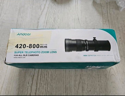 Andoer 420-800mm Zoomobjektiv f/8,3-16 MF T2 für Canon Nikon Pentax Minolta