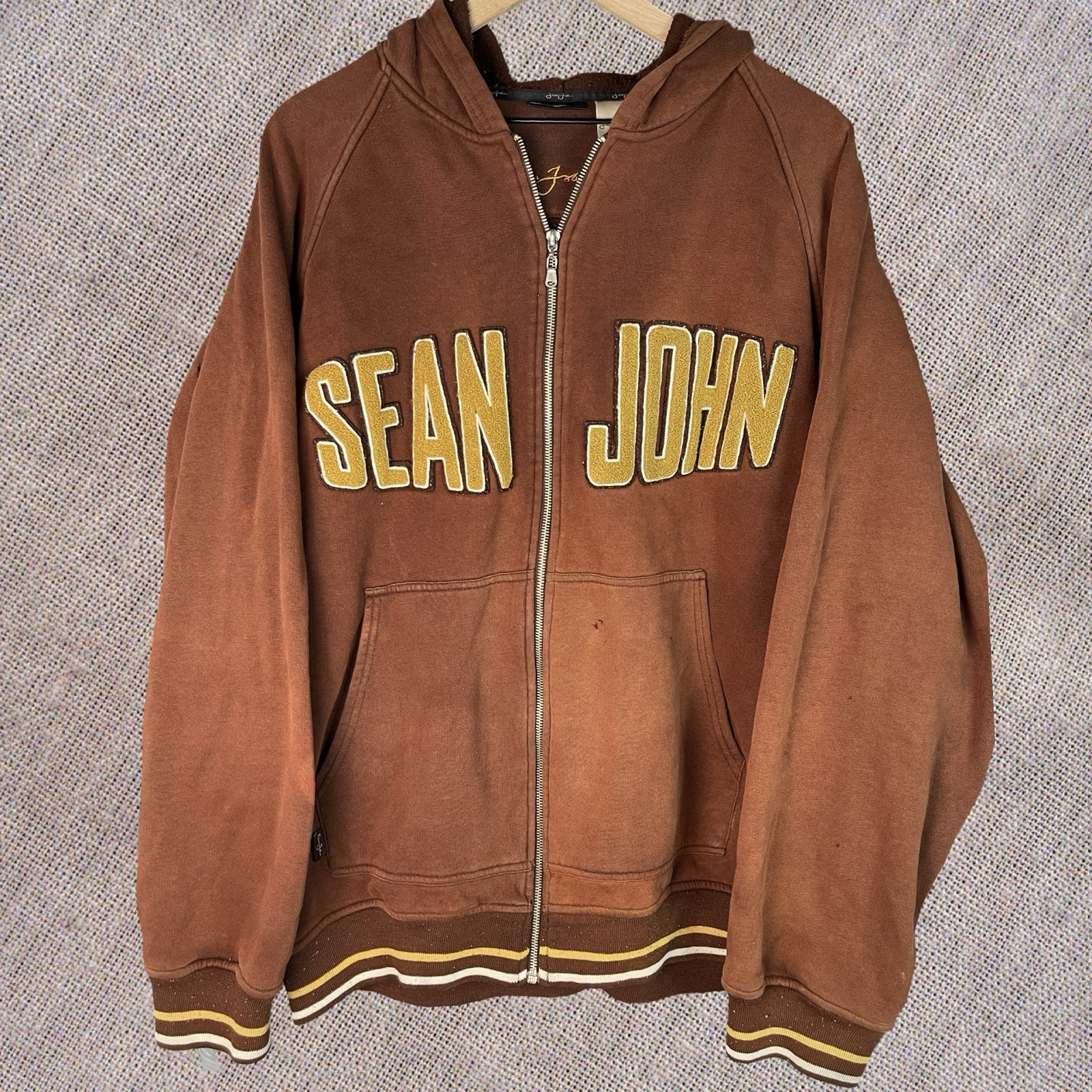 Vintage Y2K Sean John Hoodie Mens XXL Authentic Thrashed Grunge