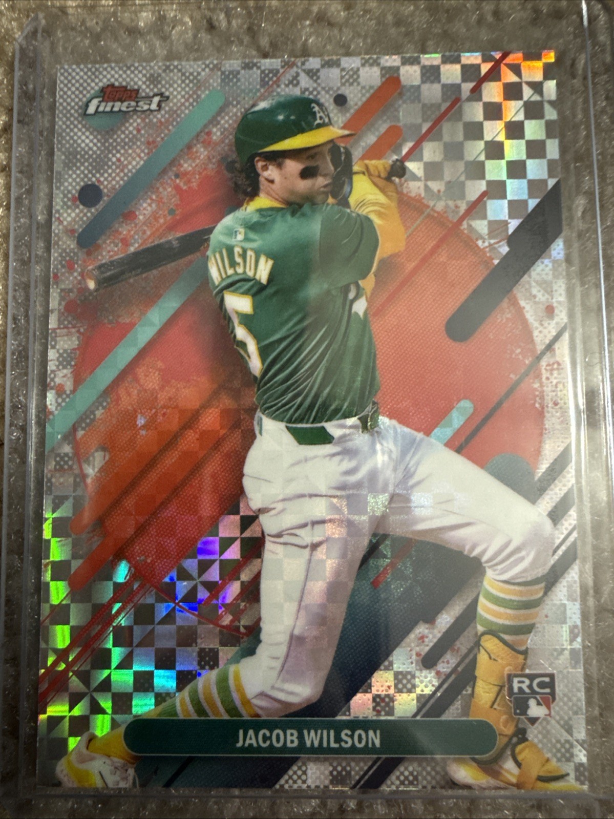 2025 Topps Finest Baseball Jacob Wilson #295 Checkerboard Rare Athletics RC
