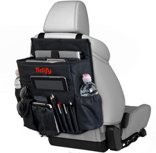 Back Seat Car Organizer with Dedicated Tablet and Laptop Storage Stabilizing Sid