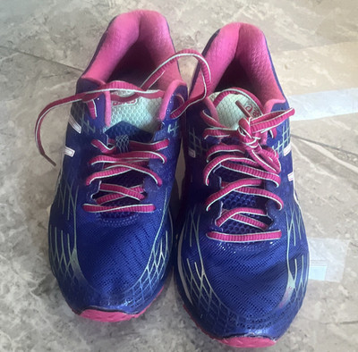ASICS GEL-Nimbus Women s Mesh Lace-Up Low Top Running Sneakers Blue/Pink T557N