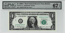 1988A $1 Federal Reserve 'WEB' Note-fr.1917-A (AF 8/8) -PMG Superb GEM 67 EPQ