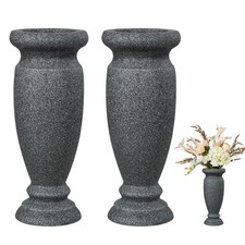 Resin Grave Vase Memorial Flowers Vases for Home Tabletop, Headstone Decorations
