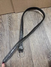 Echt Leder Leather Black Genuine Leather Women's Belt Made in Italy Large