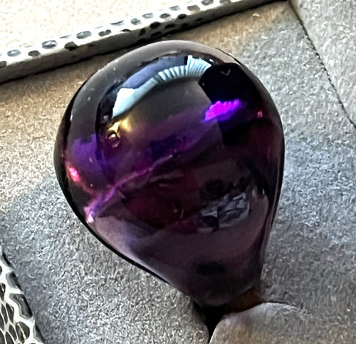 LALIQUE Royal Purple Color Cabochon Crystal Ring US Size 7.5 (EU 55) New in Box