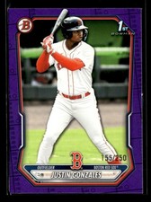Justin Gonzales 2026 Bowman 1st Paper Prospects Purple Border Pattern 155/250