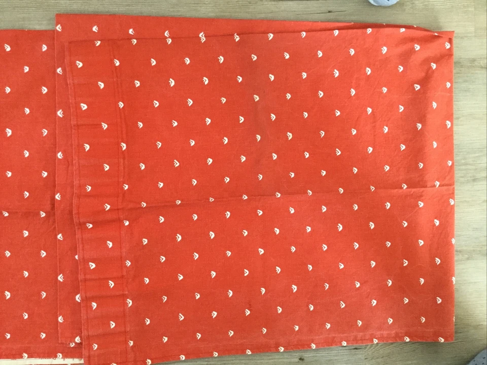 Vintage Retro Jonelle Fabric Red White 70s 80s Flik John Lewis Curtains - Image 3 of 4