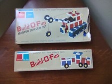 Vintage 1965 Tupper Toys Build-O-Fun Play Sets No. 101 & 102 USA Made Tupperware