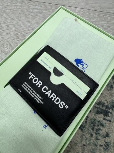 Cartera portatarjetas OFF blanca con 2 ranuras "para tarjetas" | Negra | PVP £190 | 100% auténtica - Imagen 2 de 7