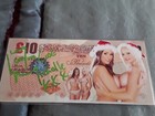 FUN MONEY BANK OF ENGLAND £10 TEN POUNDS LUCY PINDER & MICHELLE MARSH SANTA HATS