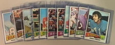 1975 Topps Football #1-264 U-Pick. NM - NMMT or Better w/ Centering