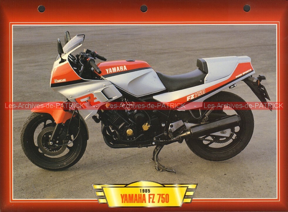 YAMAHA FZ 750 FZ750 1985 (1985-1992) Fiche Moto #00098