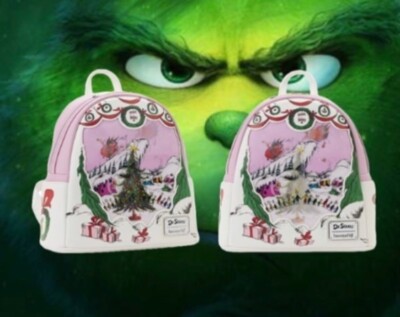 Loungefly Dr Seuss Grinch Lenticular Scene Mini Backpack  display picture 1
