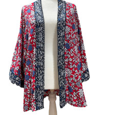 Westport Kimono Jacket Top Red White Blue Sma...