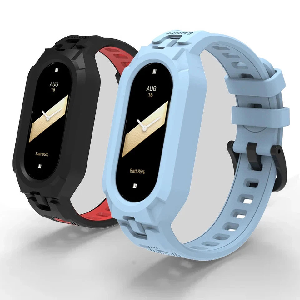 For Xiaomi Mi Band 9/8/7/6/5 Band Replacement Soft TPU Silicone Watch Strap