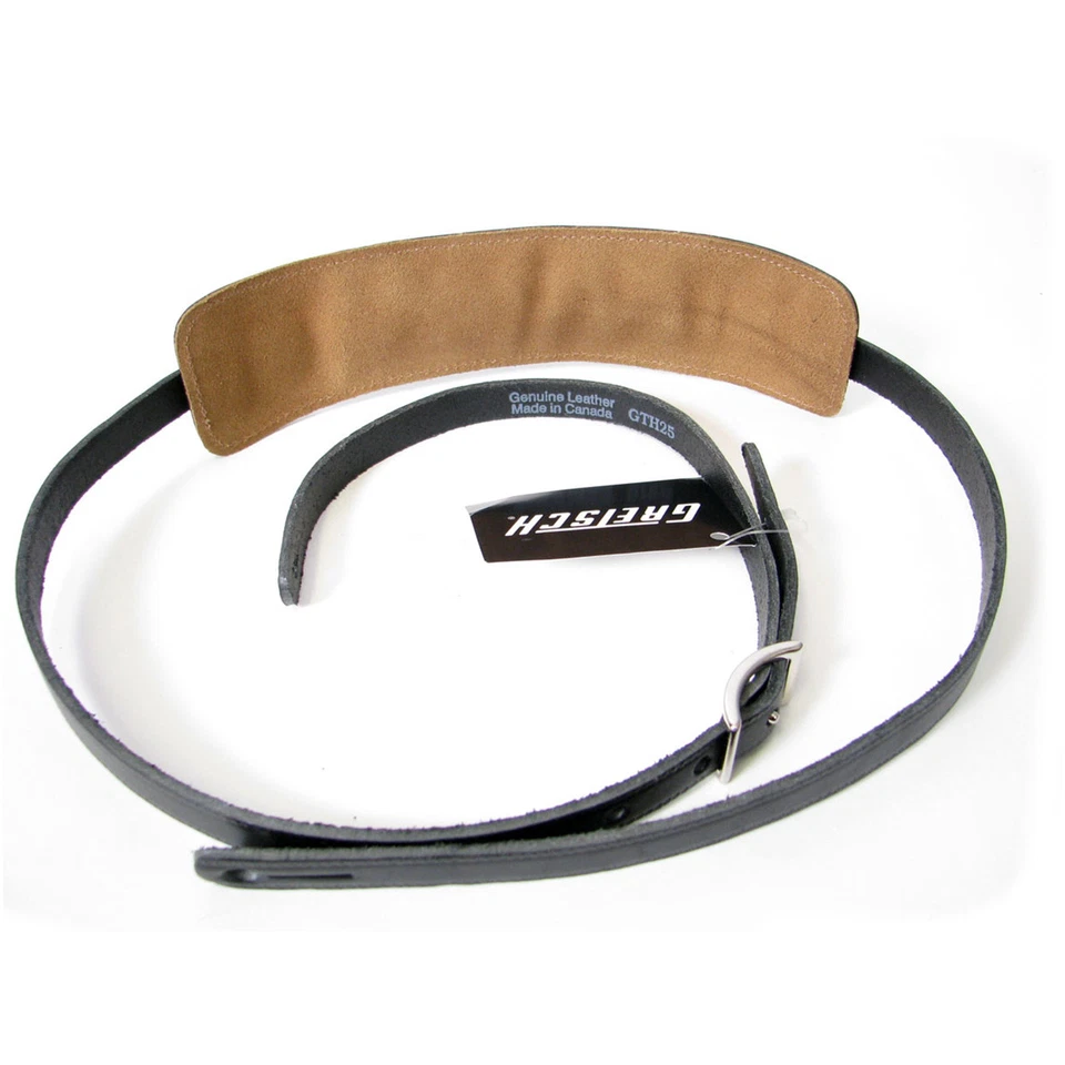 Correa de guitarra de cuero estilo vintage Gretsch - negra Foto 3 de 4