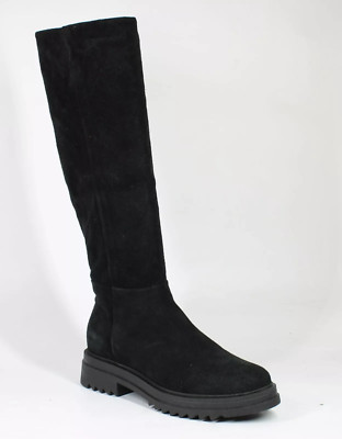 Miz Mooz Floris, Suede, Chunky Heel, Knee-High Boots, Black, 37